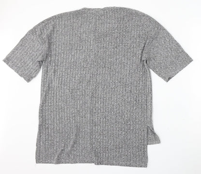 Preloved Mango Womens Grey Round Neck Polyester Pullover Jumper Size M - Back