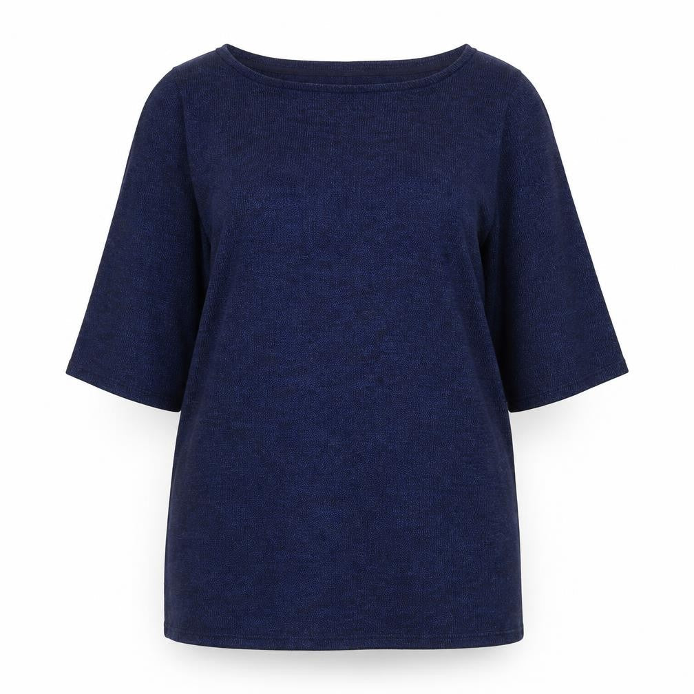 George Womens Blue Round Neck Viscose Pullover Jumper Size 16