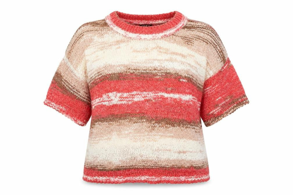 Roman Womens Multicoloured Round Neck Striped Acrylic Pullover Jumper Size 12