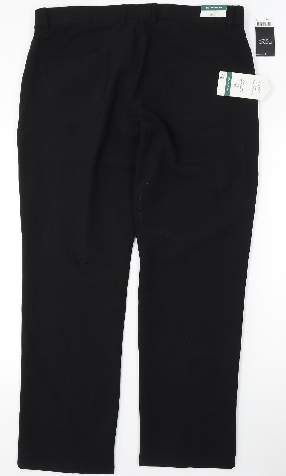 NEXT Womens Black Polyester Trousers Size 38 L31 in Regular