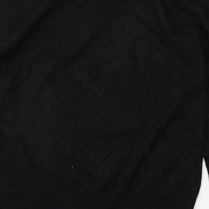 Debenhams Mens Black Round Neck Acrylic Pullover Jumper Size M