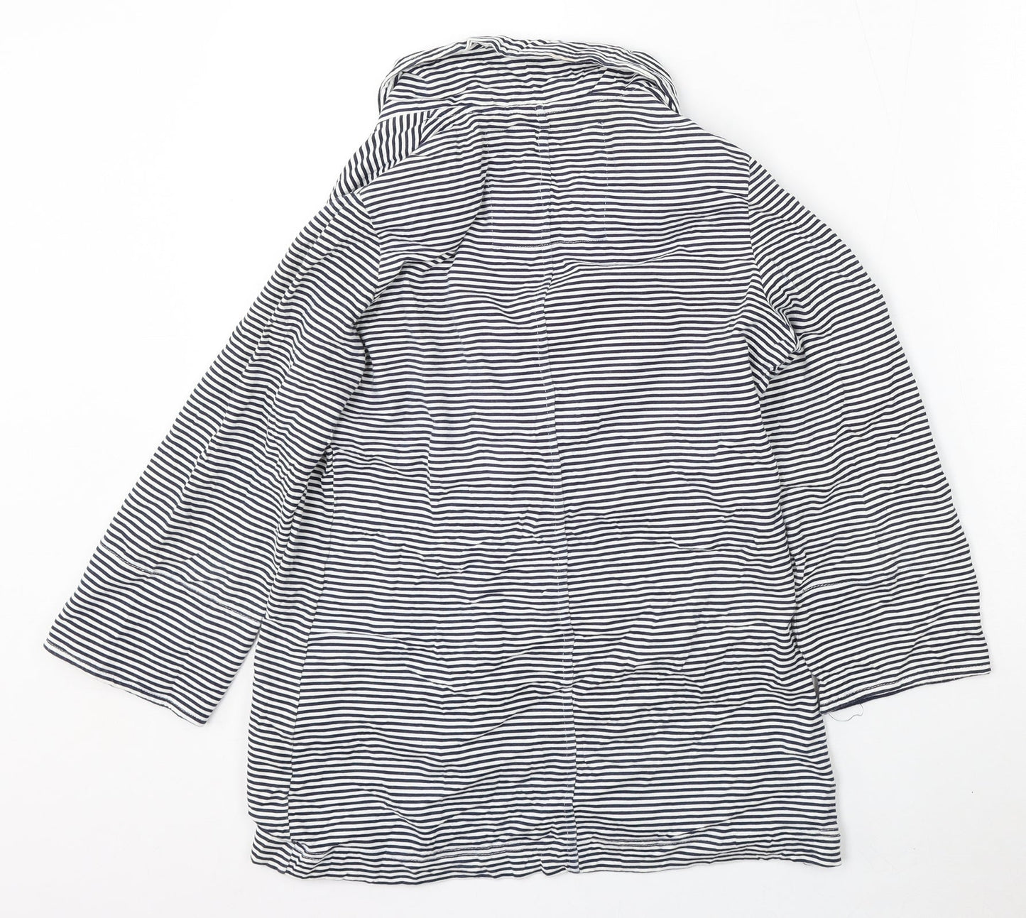Denim Co Womens Multicoloured Striped Cotton Jacket Blazer Size 8