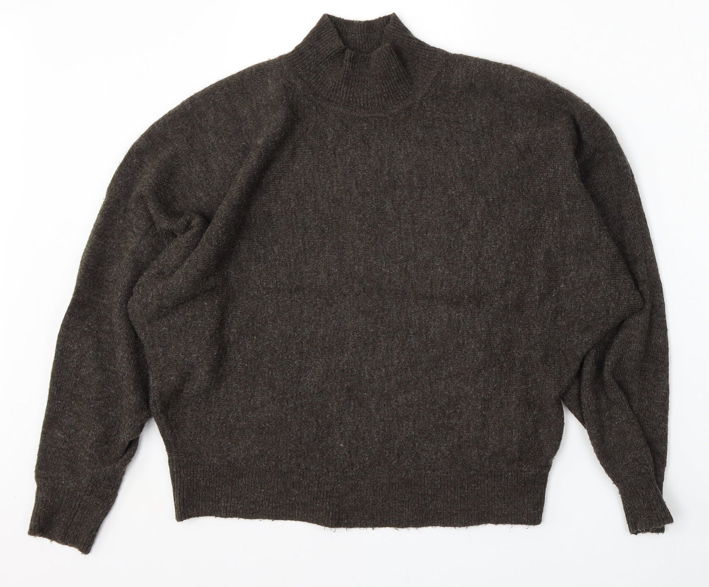 H&M Womens Green Mock Neck Acrylic Pullover Jumper Size XS