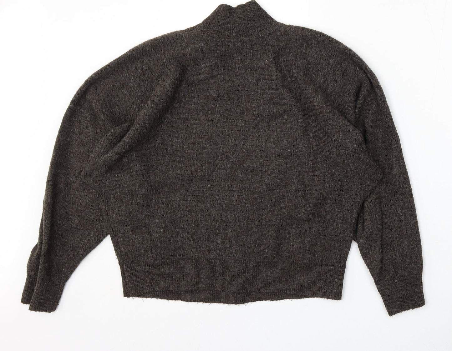 H&M Womens Green Mock Neck Acrylic Pullover Jumper Size XS