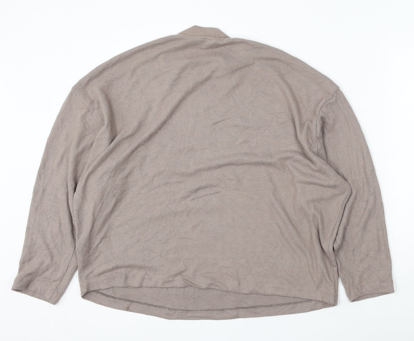 H&M Womens Beige Round Neck Viscose Pullover Jumper Size M