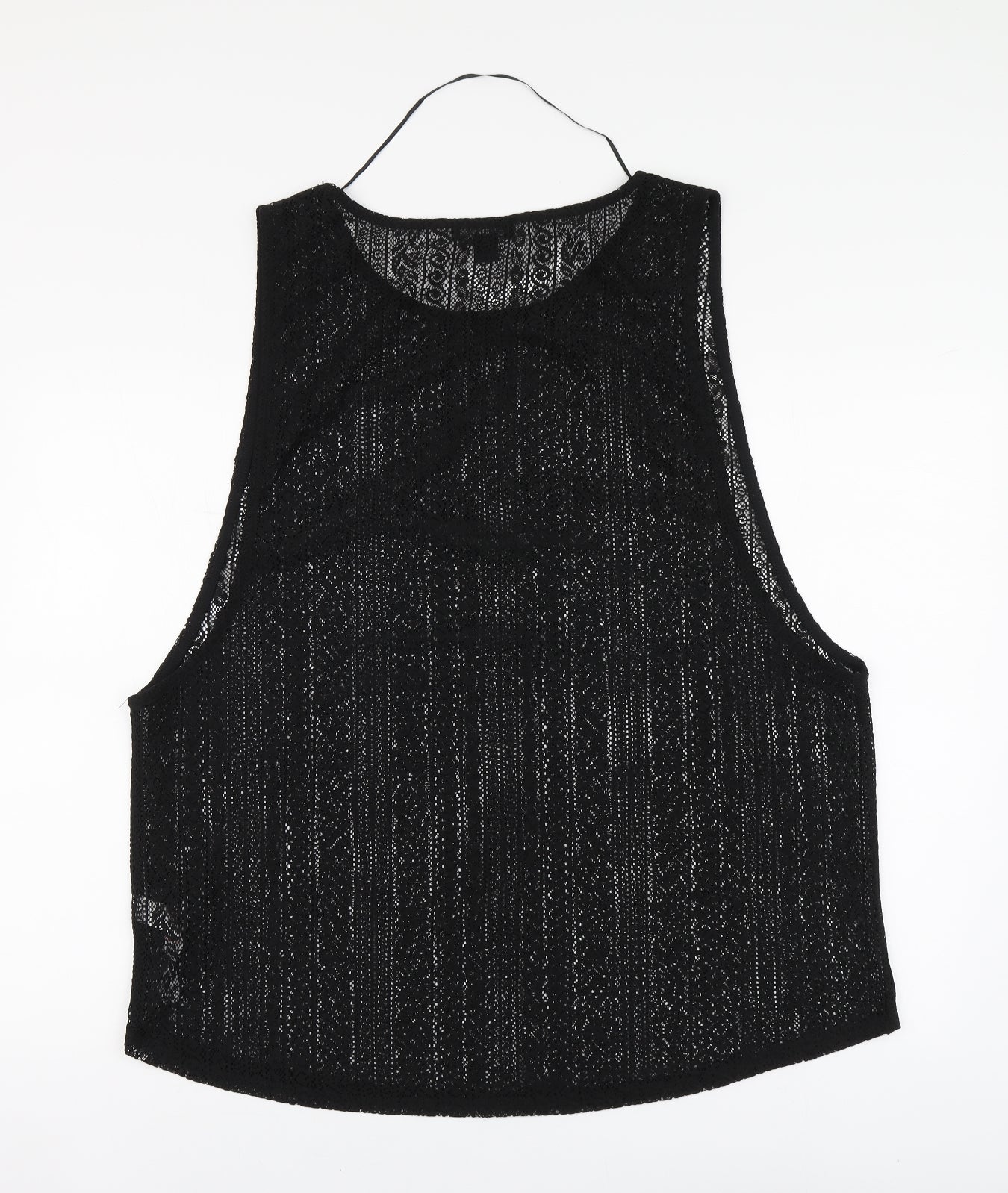 Atmosphere Womens Black Polyester Basic T-Shirt Size L Round Neck - BEACHWEAR