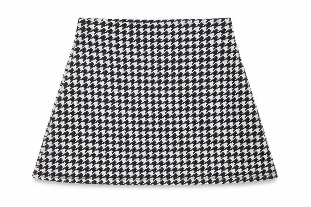Missguided Womens Black Houndstooth Polyester Mini Skirt Size 6