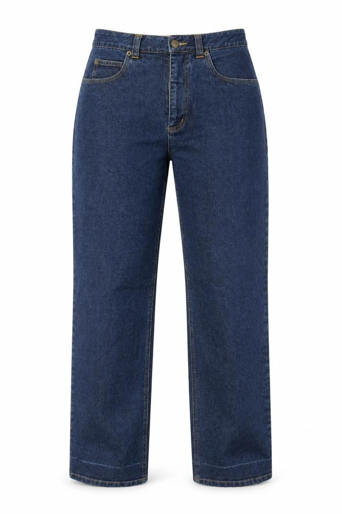 Talbots Womens Blue Cotton Straight Jeans Size 10 L32 in Regular