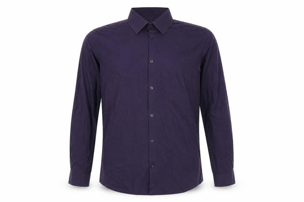 Cedarwood State Mens Purple Striped Cotton Button-Up Size M Collared