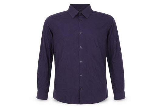 Cedarwood State Mens Purple Striped Cotton Button-Up Size M Collared