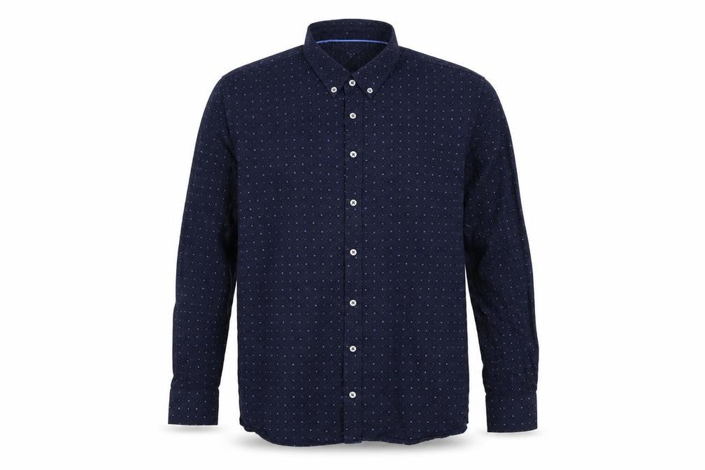 Scott & Wade Mens Blue Polka Dot Cotton Button-Up Size 2XL Collared