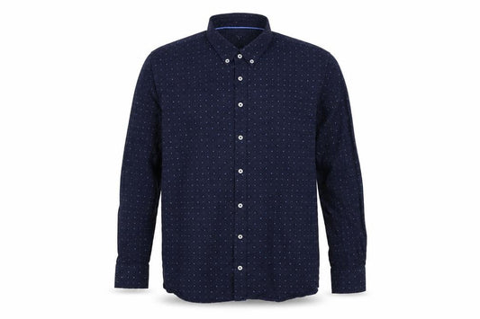 Scott & Wade Mens Blue Polka Dot Cotton Button-Up Size 2XL Collared