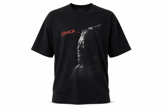 The First Emporer Mens Black Polyester T-Shirt Size M Crew Neck - China Terracotta Army
