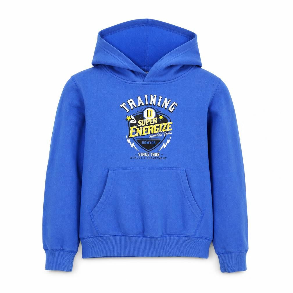 DOMYOS Boys Blue Cotton Pullover Hoodie Size 12 Years Pullover