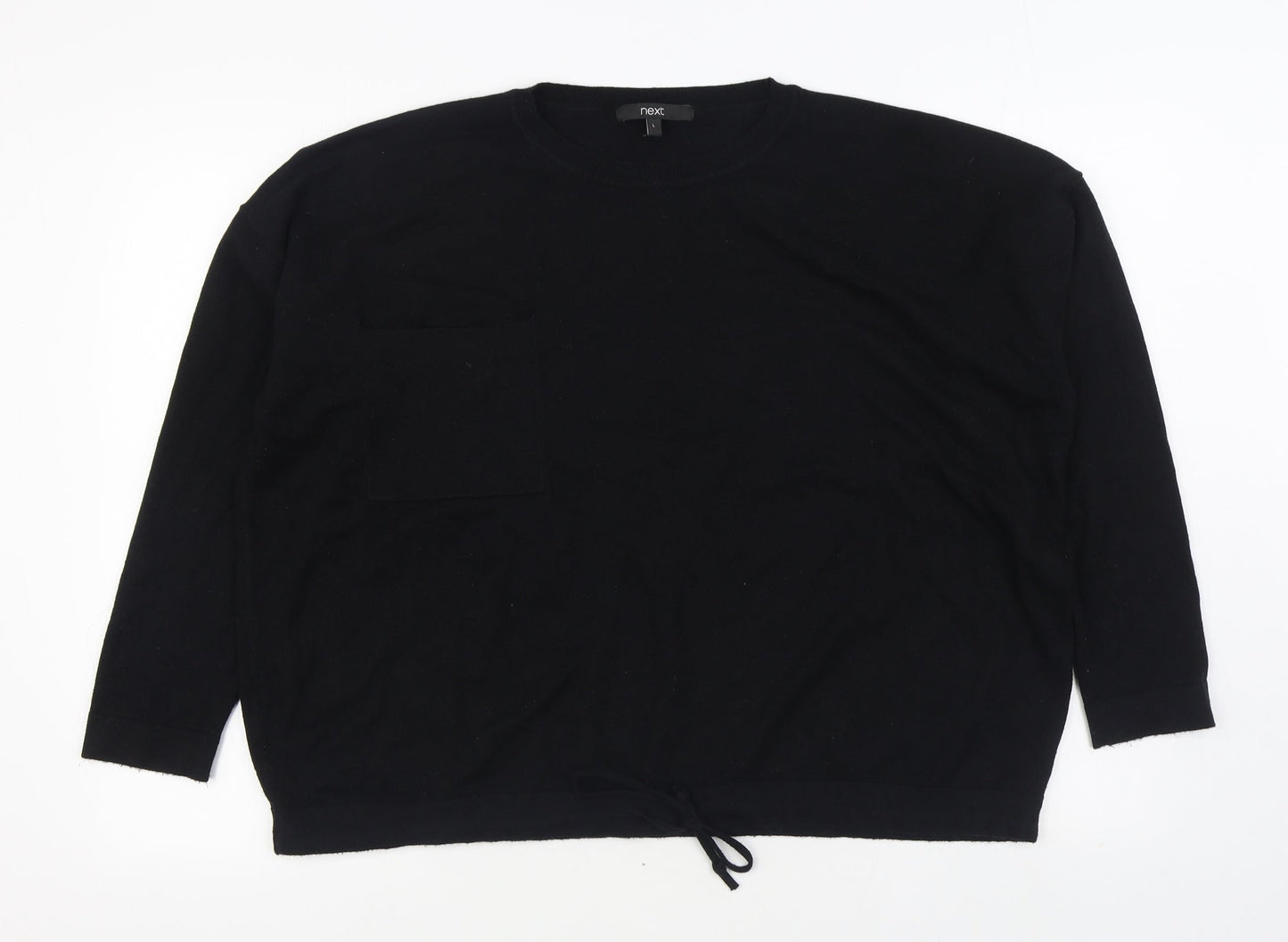 NEXT Womens Black Viscose Pullover Sweatshirt Size L Pullover