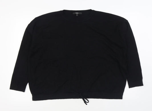 NEXT Womens Black Viscose Pullover Sweatshirt Size L Pullover