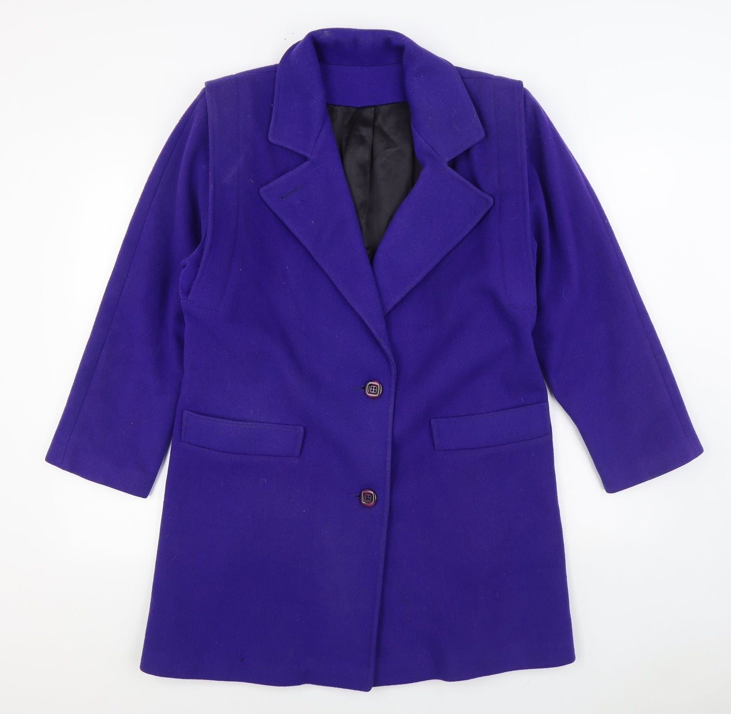 Fox Land Womens Purple Overcoat Coat Size 10 Button