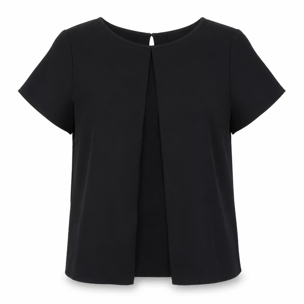 Betty Barclay Womens Black Polyester Basic Blouse Size 12 Boat Neck