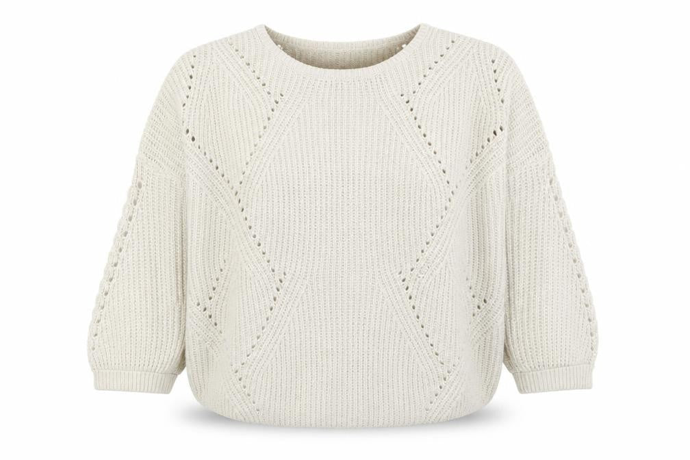 Warehouse Womens Beige Round Neck Acrylic Pullover Jumper Size 12