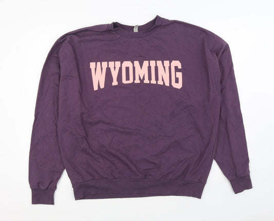 ASOS Womens Purple Cotton Pullover Sweatshirt Size 8 Pullover