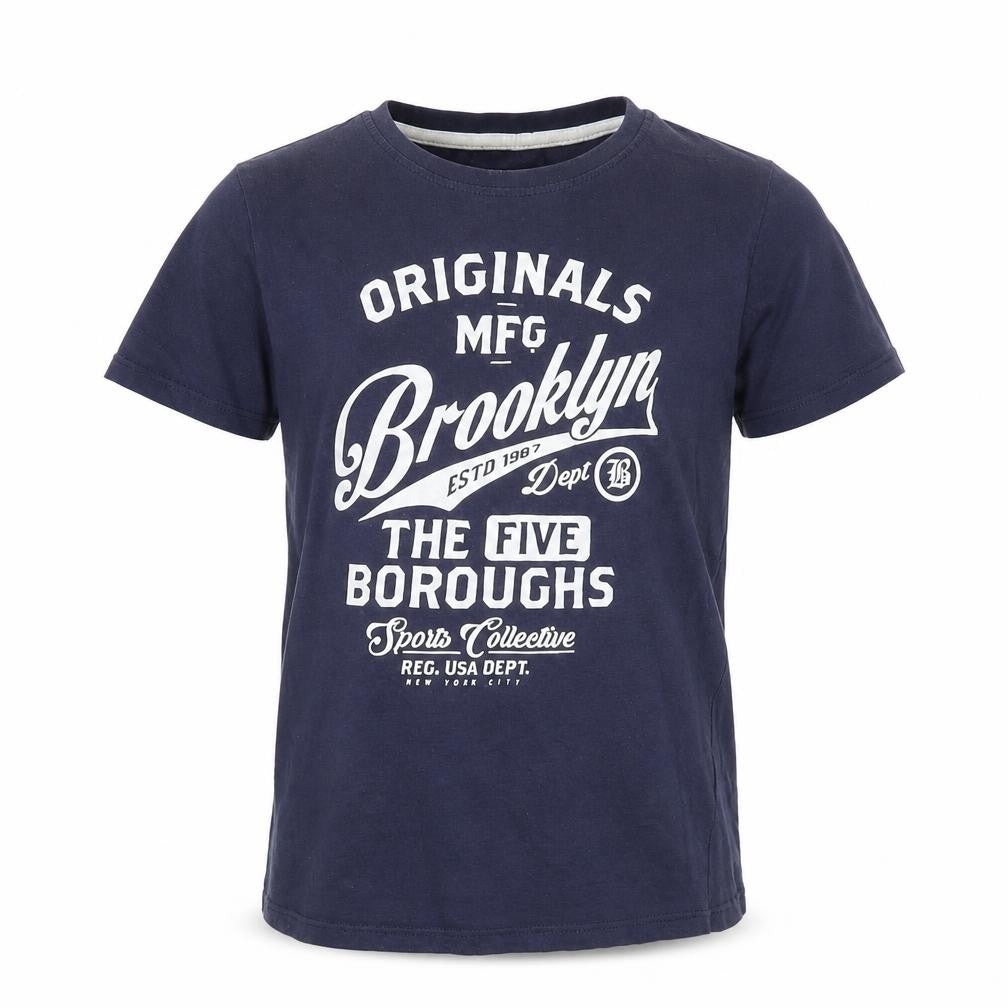 Primark Boys Blue Polyester Basic T-Shirt Size 8-9 Years Crew Neck - Brooklyn