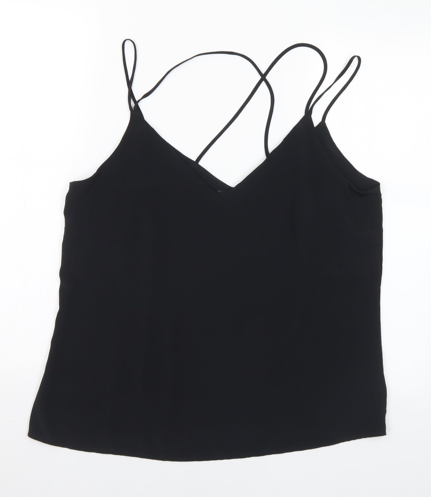 F&F Womens Beige Polyester Cropped Tank Size 14 V-Neck