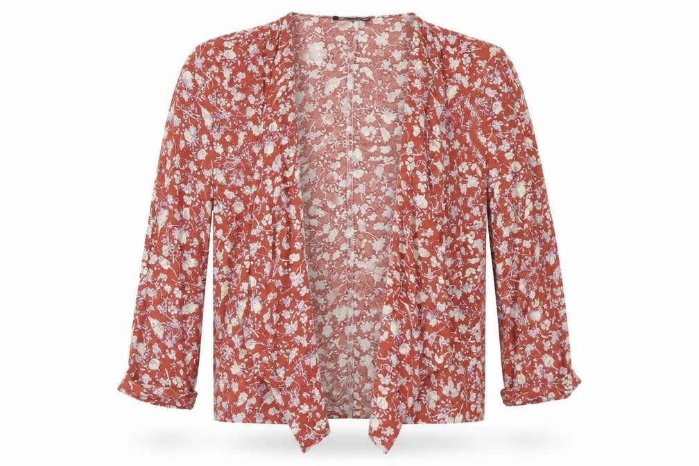 Daisy Collection Womens Multicoloured Floral Viscose Basic Blouse Size 12 V-Neck