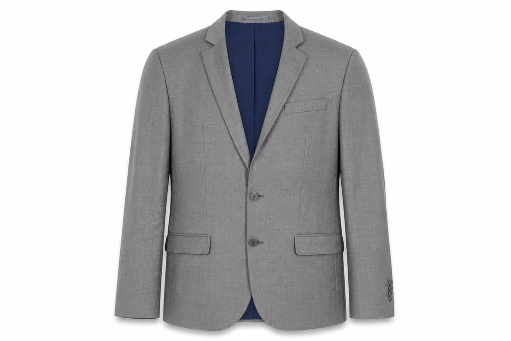 River Island Mens Grey Polyester Jacket Suit Jacket Size 40
