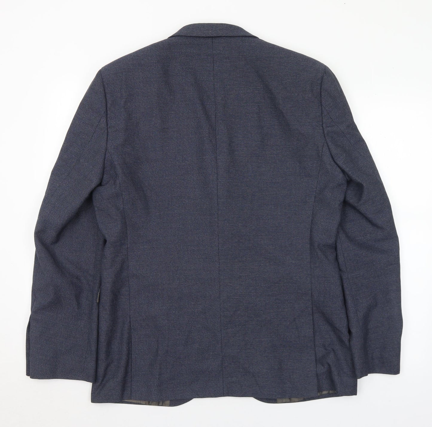 NEXT Mens Blue Polyester Jacket Suit Jacket Size 40