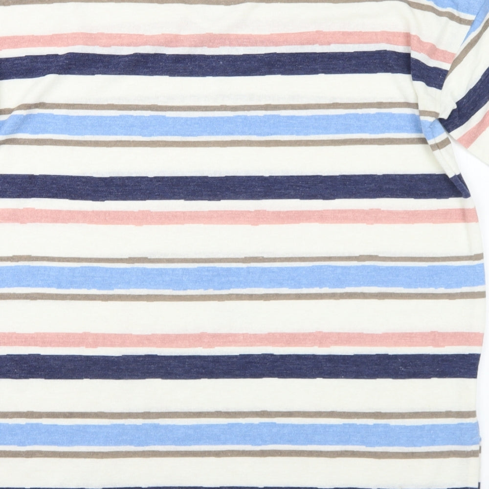 Love Leisure Womens Multicoloured V-Neck Striped Polyester Jumper Size 12