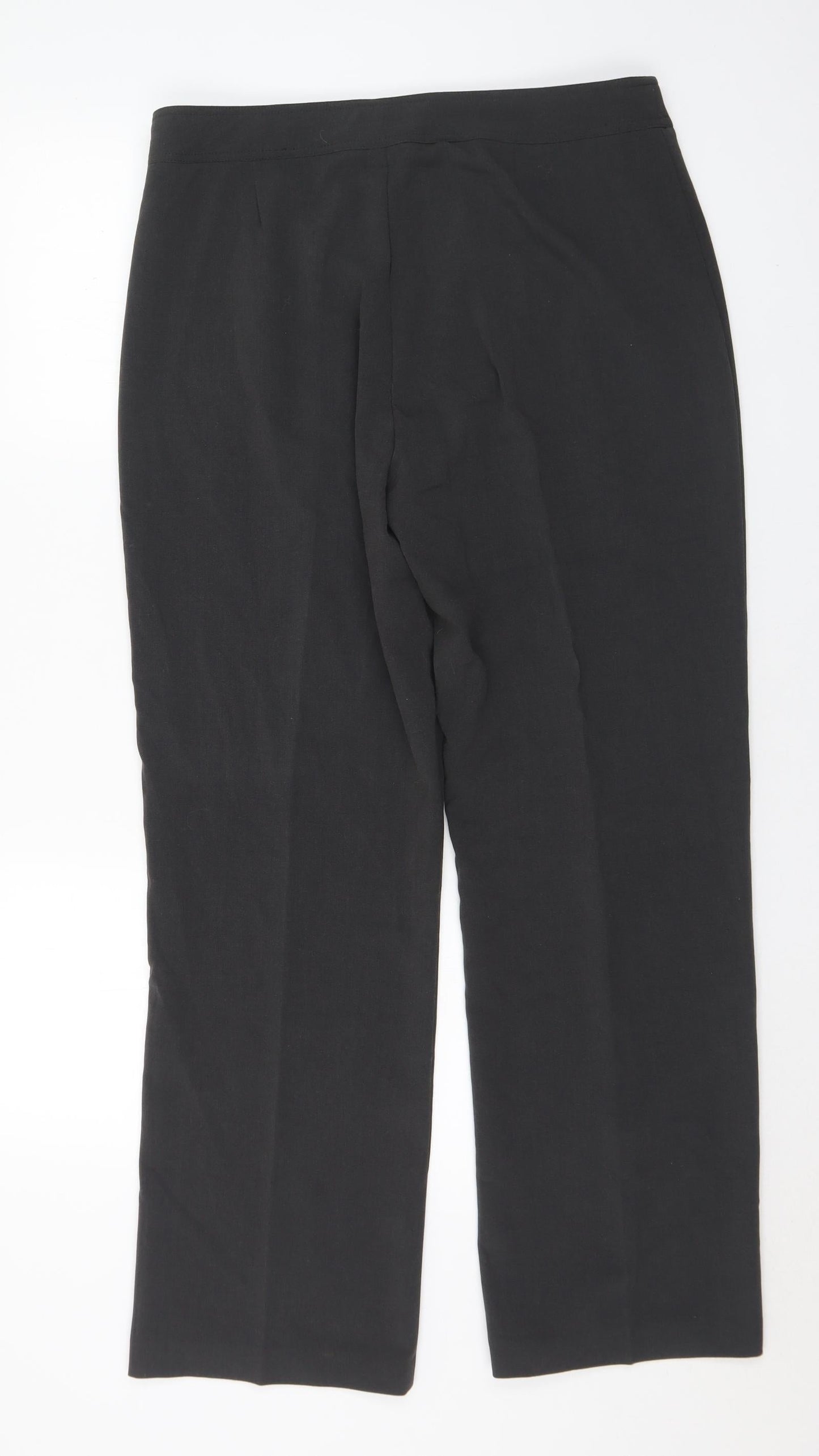 Trutex Womens Grey Polyester Trousers Size 30 in L30 in Regular Hook & Eye