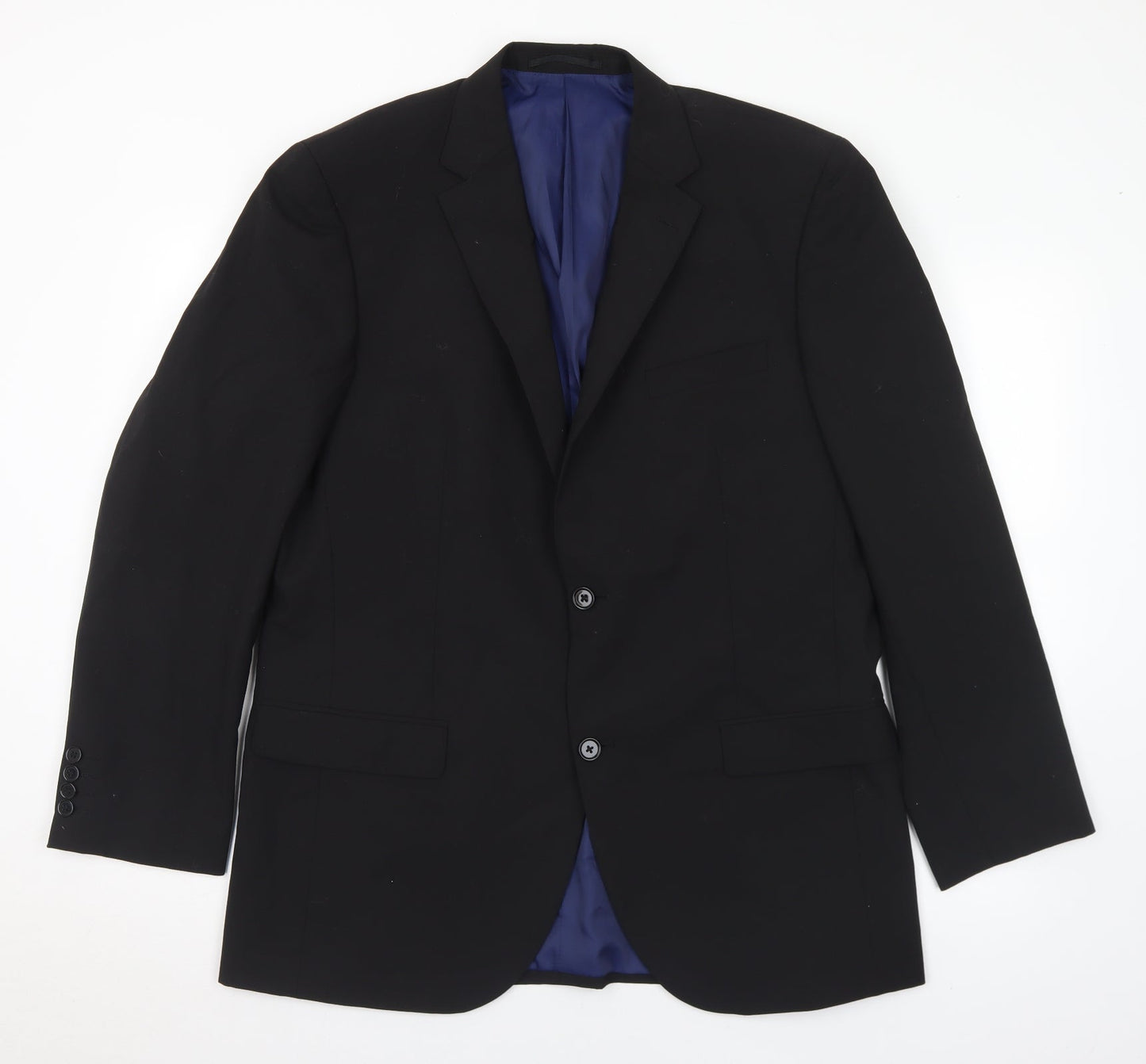 Lee Greenwood Mens Black Polyester Jacket Suit Jacket Size 42