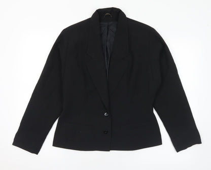 Principles Womens Black Polyester Jacket Suit Jacket Size 12