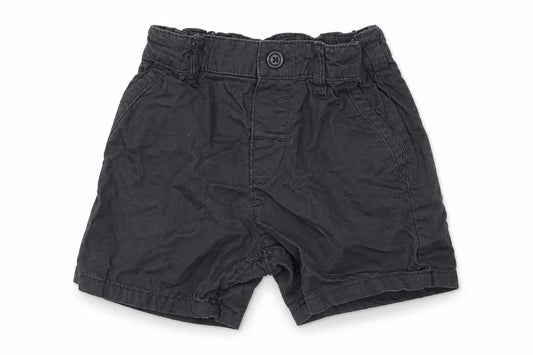 H&M Boys Black Cotton Chino Shorts Size 2 Years Regular Buckle