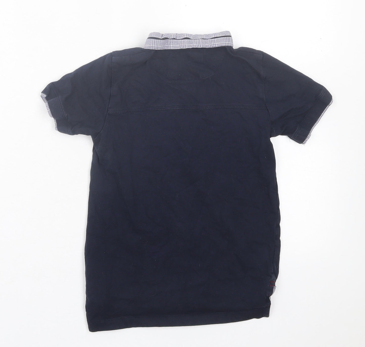 NEXT Boys Blue Cotton Basic Polo Size 6 Years Collared Button