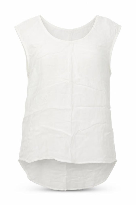 FOREVER 21 Womens White Polyester Basic Tank Size S Crew Neck