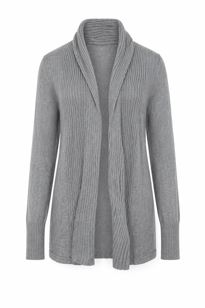 H&M Womens Grey V-Neck Viscose Cardigan Jumper Size M