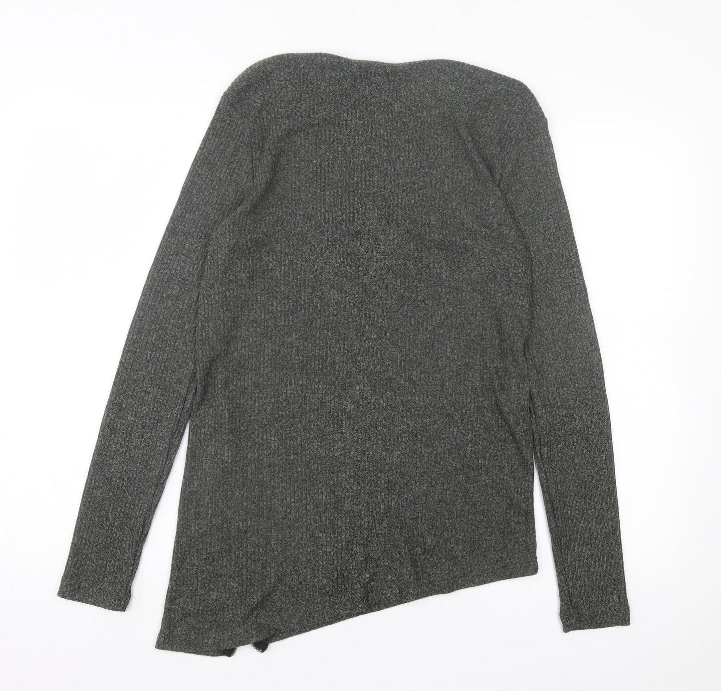 River Island Womens Green Polyester Basic T-Shirt Size S Crew Neck
