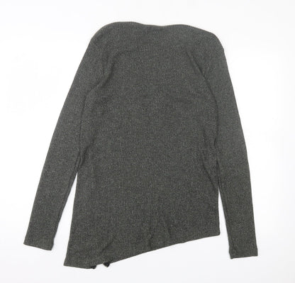 River Island Womens Green Polyester Basic T-Shirt Size S Crew Neck