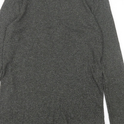 River Island Womens Green Polyester Basic T-Shirt Size S Crew Neck