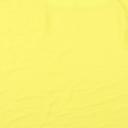 Zara Womens Yellow Polyester Basic Blouse Size XS Round Neck
