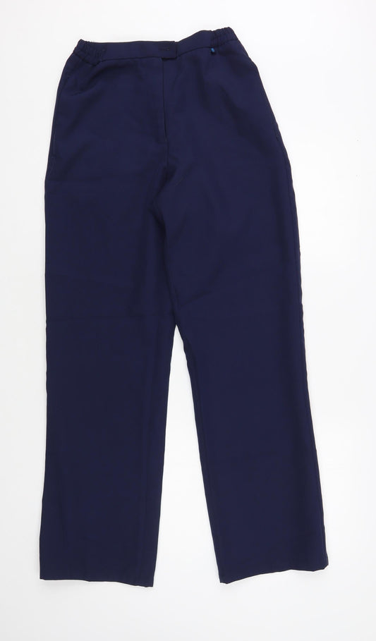 Hunter Womens Blue Polyester Dress Pants Trousers Size 8 L31 in Regular Button