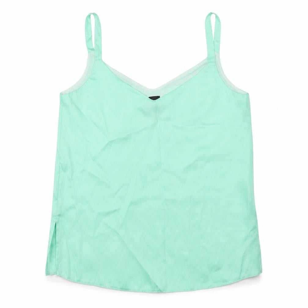 Access Womens Green Polyester Camisole Blouse Size M V-Neck