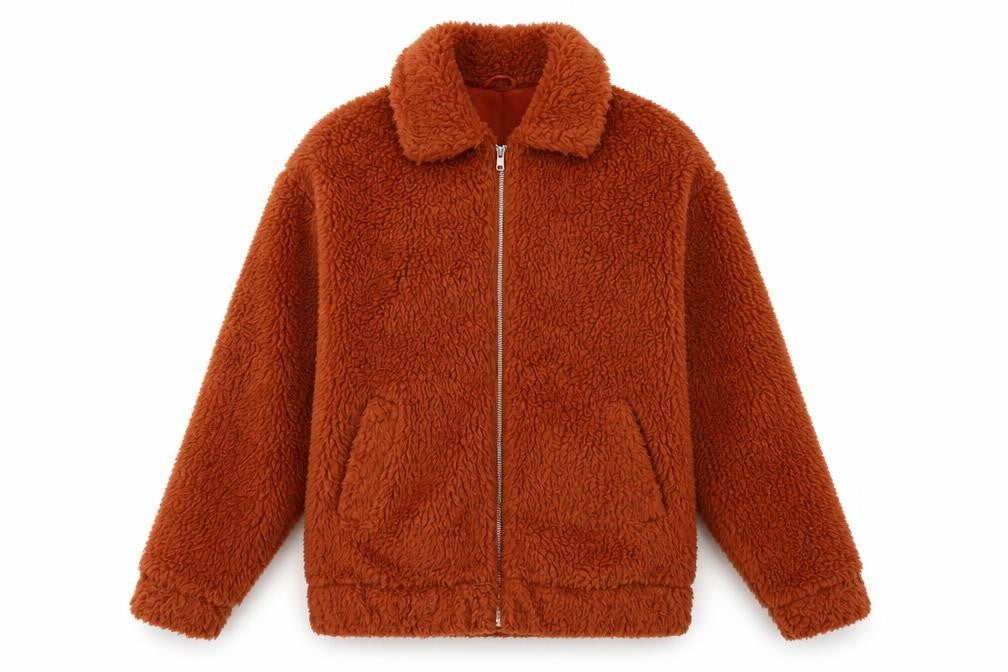 New Look Womens Brown Jacket Size 6 Zip