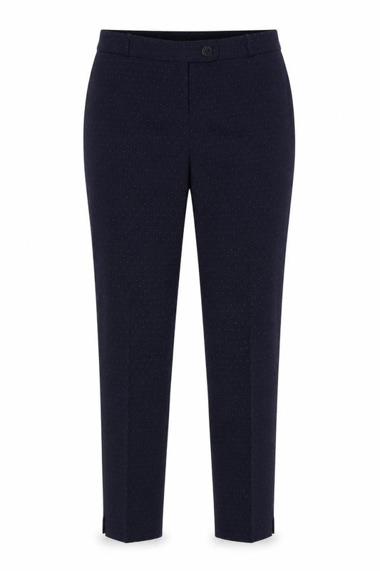 NEXT Womens Blue Polka Dot Polyester Dress Pants Trousers Size 8 L27 in Regular Button