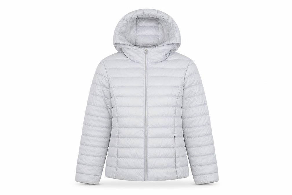 Dunnes Stores Womens Grey Quilted Jacket Size S Zip