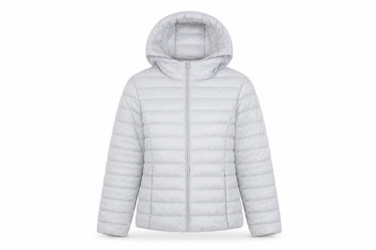 Dunnes Womens Grey Quilted Jacket Size S Zip