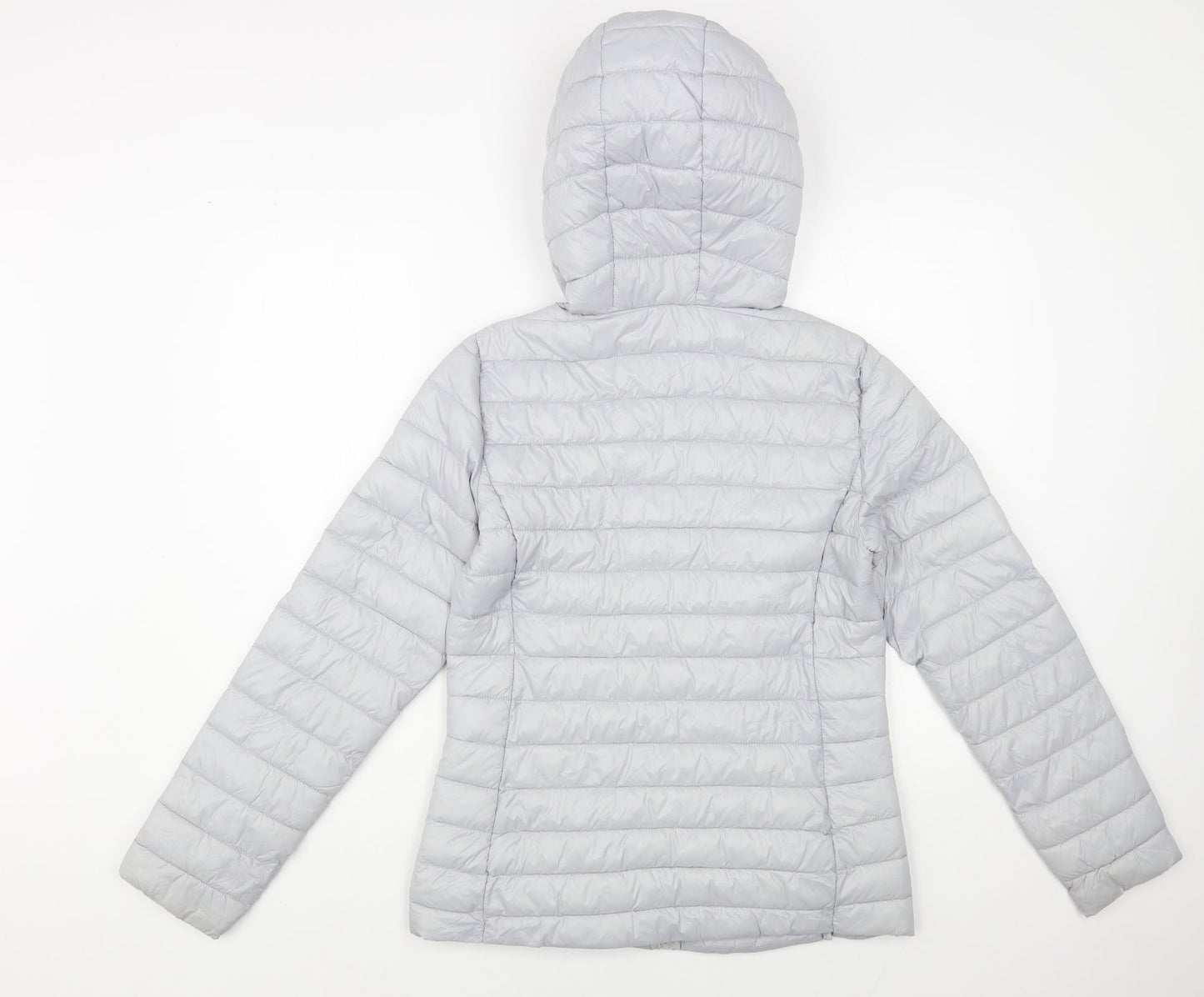 Dunnes Stores Womens Grey Quilted Jacket Size S Zip