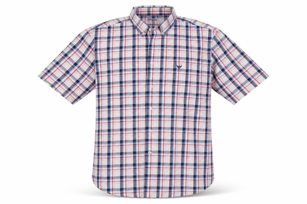 Morley Mens Grey Plaid Cotton Button-Up Size XL Collared Button