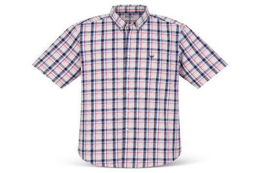 Morley Mens Grey Plaid Cotton Button-Up Size XL Collared Button